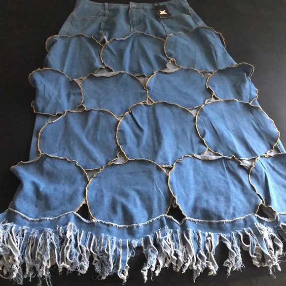 Super cool circle denim skirt - Picture 3 of 7